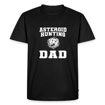 Space Space Papa Astroid Diversion - Men's Premium Organic T-Shirt - black - Front - Nico (187cm)