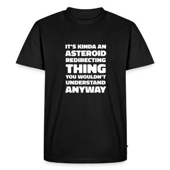 Space Space Funny Astroid Diversion - T-shirt Premium bio Homme - noir - Devant - Nico (187cm)