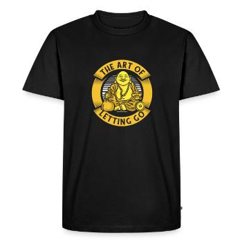 Buddha Buddhist Funny - Men's Premium Organic T-Shirt - black - Front - Nico (187cm)