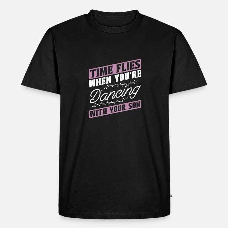 Mom Mutter Sohn Tanz Mutter - Männer Premium Bio T-Shirt - Schwarz
