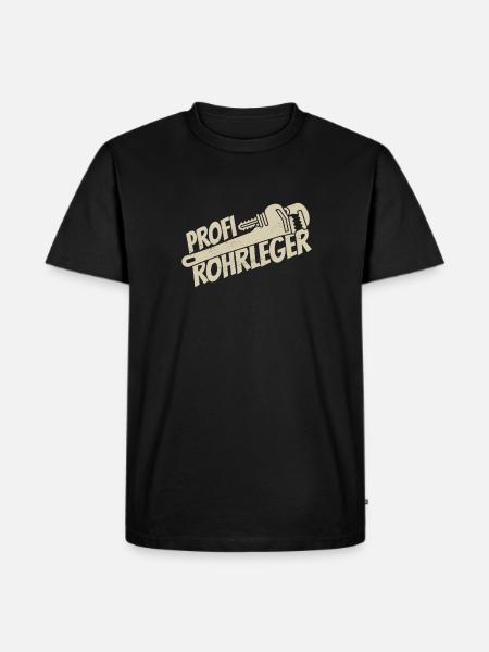 Rohrleitungsbauer Fachmann - Männer Premium Bio T-Shirt - Schwarz