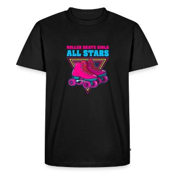 Roller Skating Roller Roller Filles - T-shirt Premium bio Homme - noir - Devant - Nico (187cm)