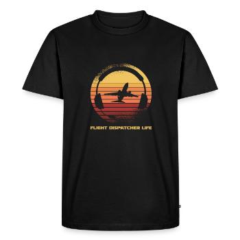 Centre d’opérations du centre de contrôle des appels d’urgence - T-shirt Premium bio Homme - noir - Devant - Nico (187cm)