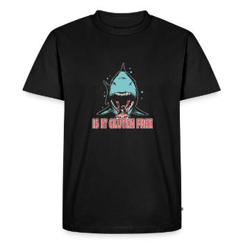 Sans gluten - T-shirt Premium bio Homme - noir - Devant - Nico (187cm)