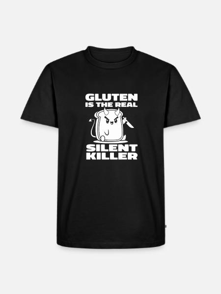 Gluten Free Funny - Men's Premium Organic T-Shirt - black