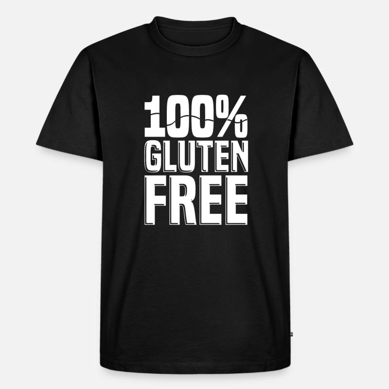 Glutenfrei - Männer Premium Bio T-Shirt - Schwarz