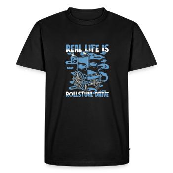 Fauteuil roulant Fauteuil roulant drôle - T-shirt Premium bio Homme - noir - Devant - Nico (187cm)