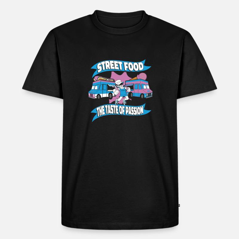 Straßenessen Hingabe - Männer Premium Bio T-Shirt - Schwarz
