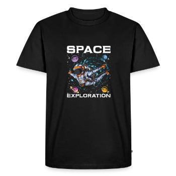 Colonisation de l’espace - T-shirt Premium bio Homme - noir - Devant - Nico (187cm)