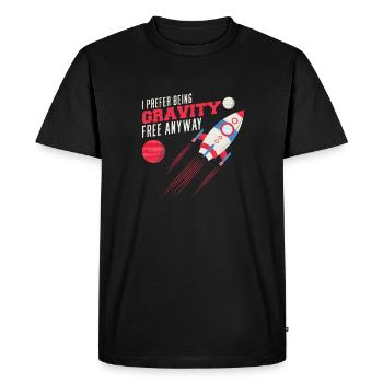 espace, espace, fusée, colonisation de l’espace - T-shirt Premium bio Homme - noir - Devant - Nico (187cm)