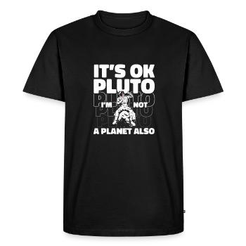 Espace Espace Pluton Colonisation de l’espace - T-shirt Premium bio Homme - noir - Devant - Nico (187cm)