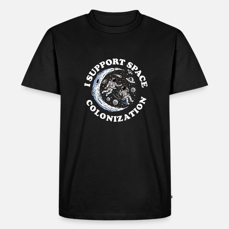 Space Space Colonization - Men's Premium Organic T-Shirt - black