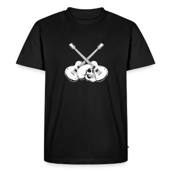Guitare électrique Guitare électrique Skull - T-shirt Premium bio Homme - noir - Devant - Nico (187cm)