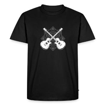 Guitare électrique Motif de guitare électrique - T-shirt Premium bio Homme - noir - Devant - Nico (187cm)