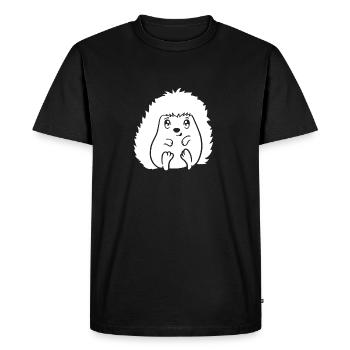 Hedgehog Cute - Men's Premium Organic T-Shirt - black - Front - Nico (187cm)