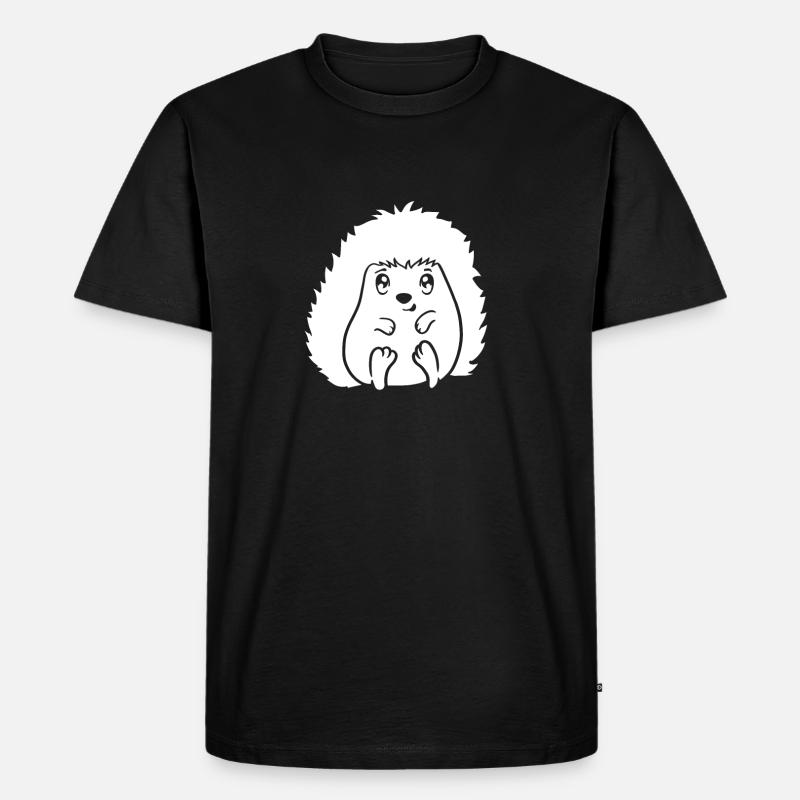 Igel Niedlich - Männer Premium Bio T-Shirt - Schwarz