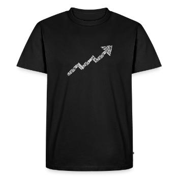 Day Trading Day Trader Arrow - Men's Premium Organic T-Shirt - black - Front - Nico (187cm)