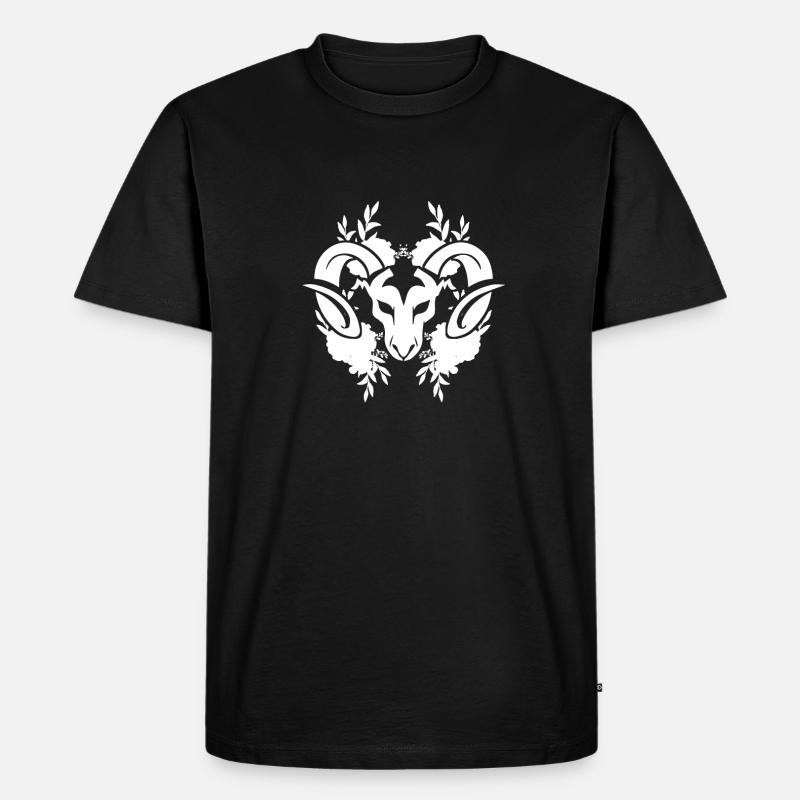 Widder Symbol - Männer Premium Bio T-Shirt - Schwarz