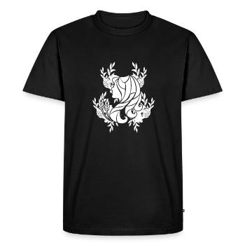 Signe du zodiaque Symbole Vierge - T-shirt Premium bio Homme - noir - Devant - Nico (187cm)
