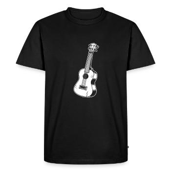 Ukulele - Men's Premium Organic T-Shirt - black - Front - Nico (187cm)