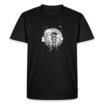 Méduse gothique - T-shirt Premium bio Homme - noir - Devant - Nico (187cm)