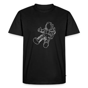 Astronaute, Astronaute, Cosmonaute - T-shirt Premium bio Homme - noir - Devant - Nico (187cm)