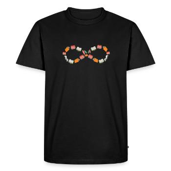 Rat de bibliothèque rat de bibliothèque infini - T-shirt Premium bio Homme - noir - Devant - Nico (187cm)