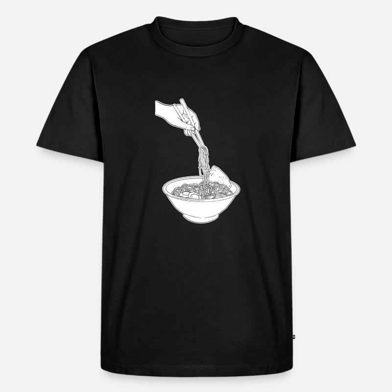 Ramen - Männer Premium Bio T-Shirt - Schwarz