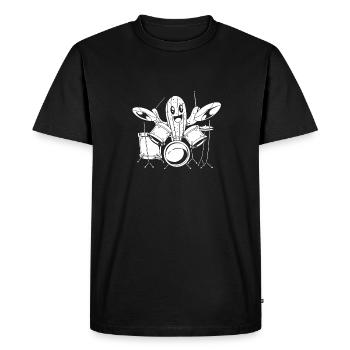 Batterie Batteur Batteur Cactus - T-shirt Premium bio Homme - noir - Devant - Nico (187cm)