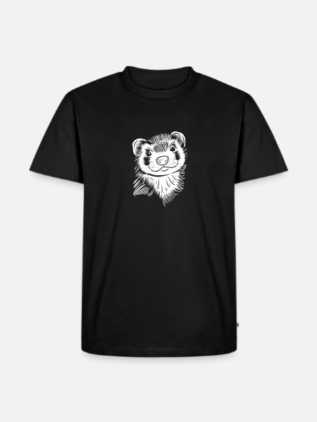 Frettchen Iltis Niedlich - Männer Premium Bio T-Shirt - Schwarz