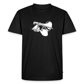 Trombone de fanfare - T-shirt Premium bio Homme - noir - Devant - Nico (187cm)