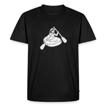 Rafting - T-shirt Premium bio Homme - noir - Devant - Nico (187cm)