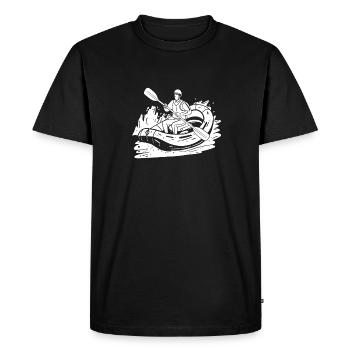 Rafting - T-shirt Premium bio Homme - noir - Devant - Nico (187cm)