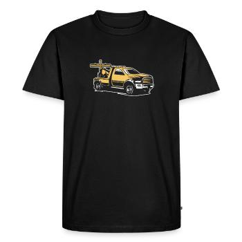 Service de remorquage de dépanneuse - T-shirt Premium bio Homme - noir - Devant - Nico (187cm)