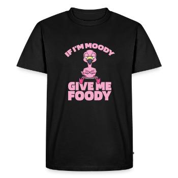 Flamingo Drôle Si Je Suis De Mauvaise Humeur Donnez-Moi Gourmand - T-shirt Premium bio Homme - noir - Devant - Nico (187cm)
