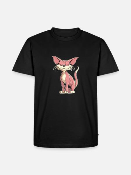Sphynx Cat Funny - Men's Premium Organic T-Shirt - black