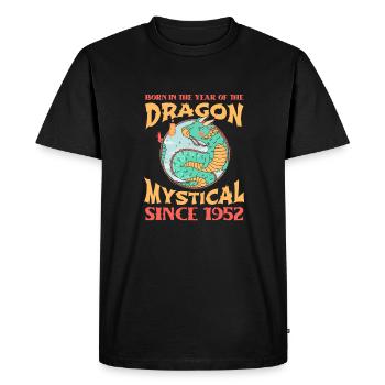 Année du Dragon 2024 - T-shirt Premium bio Homme - noir - Devant - Nico (187cm)