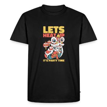 Année du Dragon 2024 - T-shirt Premium bio Homme - noir - Devant - Nico (187cm)