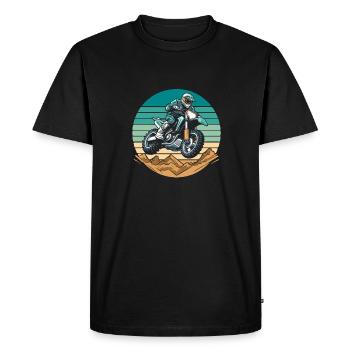 Mx Motocross Dirt Bike - T-shirt Premium bio Homme - noir - Devant - Nico (187cm)