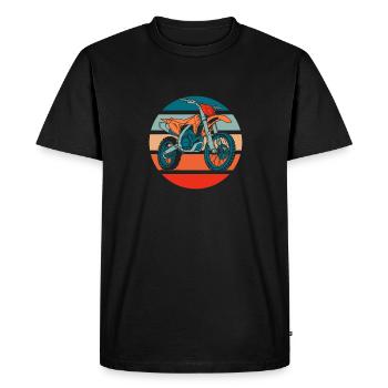 Mx Motocross Dirt Bike - T-shirt Premium bio Homme - noir - Devant - Nico (187cm)