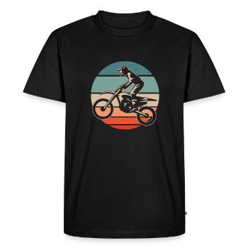 Mx Motocross Dirt Bike - T-shirt Premium bio Homme - noir - Devant - Nico (187cm)