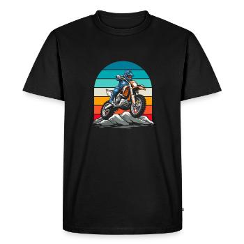 Mx Motocross Dirt Bike - T-shirt Premium bio Homme - noir - Devant - Nico (187cm)