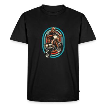 Mx Motocross Dirt Bike - T-shirt Premium bio Homme - noir - Devant - Nico (187cm)