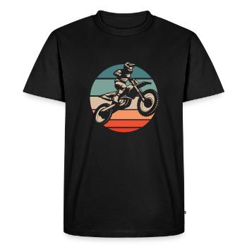 Mx Motocross Dirt Bike - T-shirt Premium bio Homme - noir - Devant - Nico (187cm)