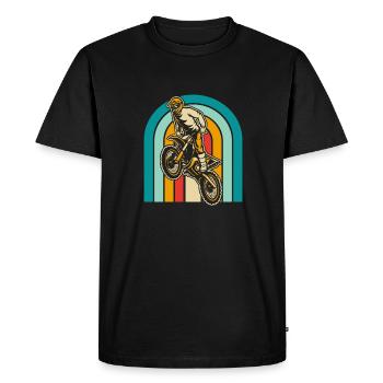 Mx Motocross Dirt Bike - T-shirt Premium bio Homme - noir - Devant - Nico (187cm)