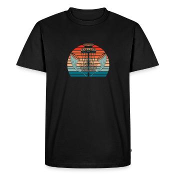 Frisbee Golf Disc Golf - Men's Premium Organic T-Shirt - black - Front - Nico (187cm)