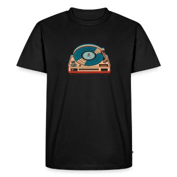 Vinyl Record Collector - Men's Premium Organic T-Shirt - black - Front - Nico (187cm)