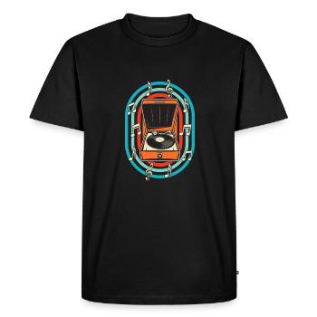 Vinyl Record Collector - Men's Premium Organic T-Shirt - black - Front - Nico (187cm)