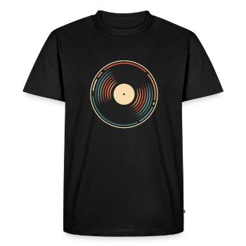 Collectionneur de disques vinyles - T-shirt Premium bio Homme - noir - Devant - Nico (187cm)