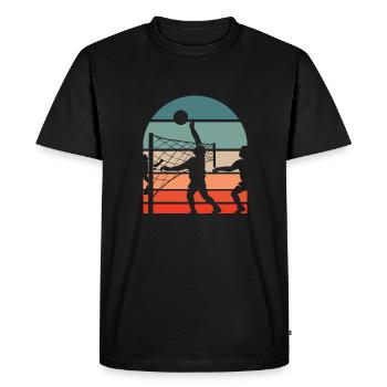 Volley-ball Volley-ball - T-shirt Premium bio Homme - noir - Devant - Nico (187cm)